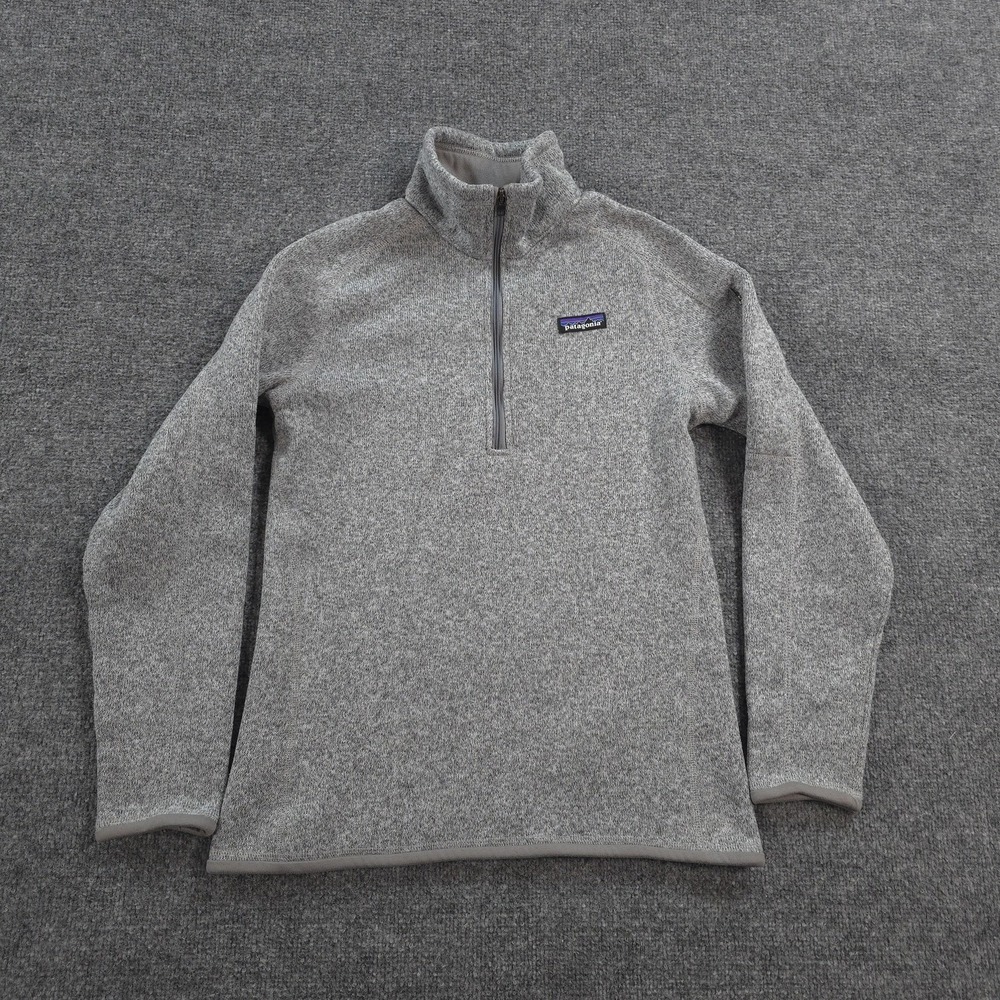 Patagonia Better‎ Sweater Womens Medium Gray 1/4 Zip Fleece Hiking Camp Outdoors